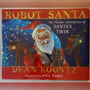 KIDS HARD COVER BOOK (ROBOT SANTA) NEW!